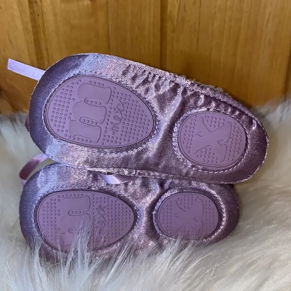 MEXX Lavender Quilted Infant Soft Booties 9